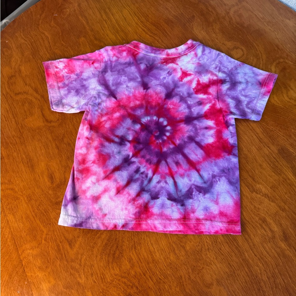 Youth size S (6-8) hand dyed T-Shirt - Purple and Pink